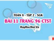 Bài 11 trang 96 Toán 8 Tập 2 Chân trời sáng tạo